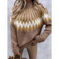Womens Mock Neck Loose Pullover