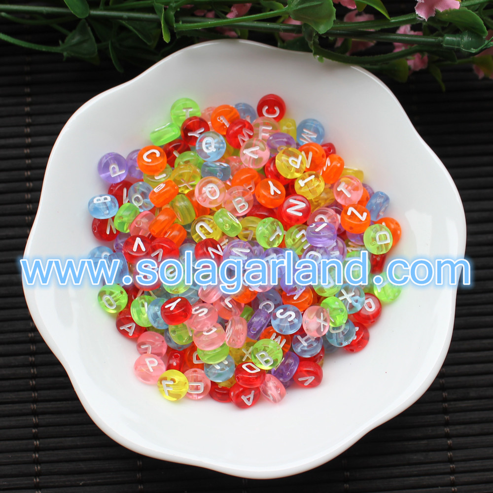 Coin Round Letter Beads