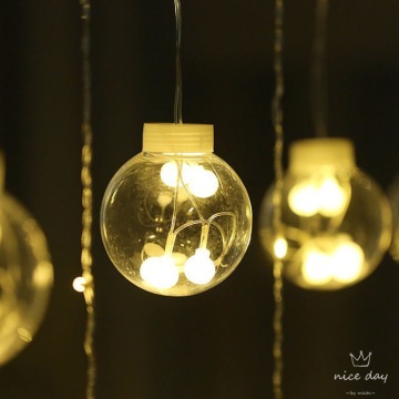 Christmas LED Warm Wishing Ball String Lights with 8 Modes for Wedding Decorations and Holiday Lighting (Remote Control)