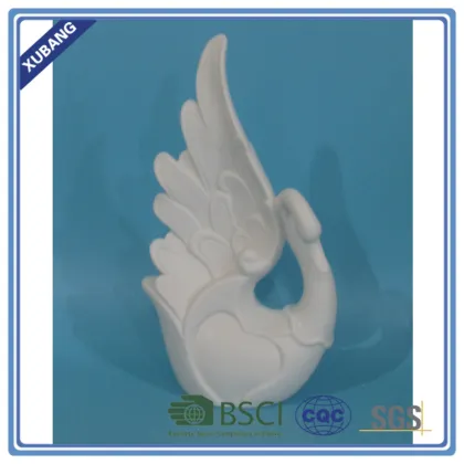 Luxury modern ceramic goose figurine decoration black goose