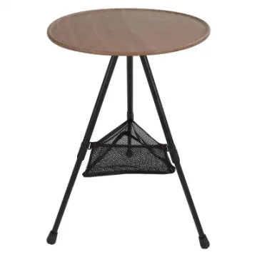 Barbecue Aluminum Alloy Travel Outdoor Round Three Legged Folding Camping Table