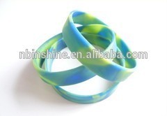 Pulseira de borracha de silicone, pulseira de silicone de redemoinho personalizada, pulseira de silicone esportivo de fitness