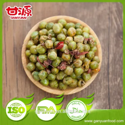 Dried green peas snack food