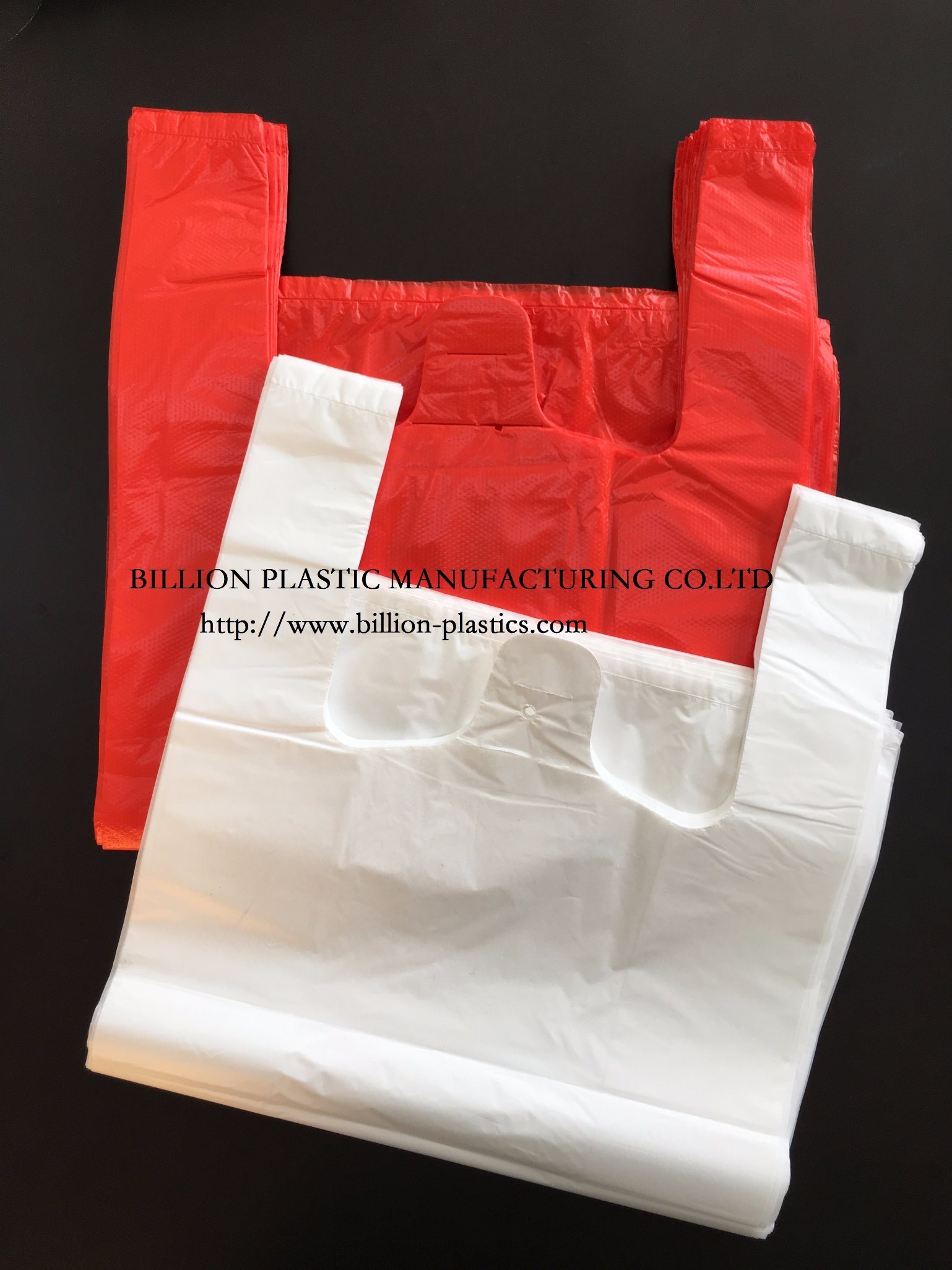 Plastic Grocery Retail Carry out Bags T-Shirt Bag