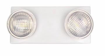 Emergency Lighting Unit with 2 Lights and Battery Backup 220V
