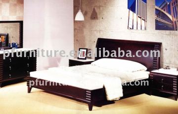Black Color Elderly apartment Hotel bedroom furniture PFG310