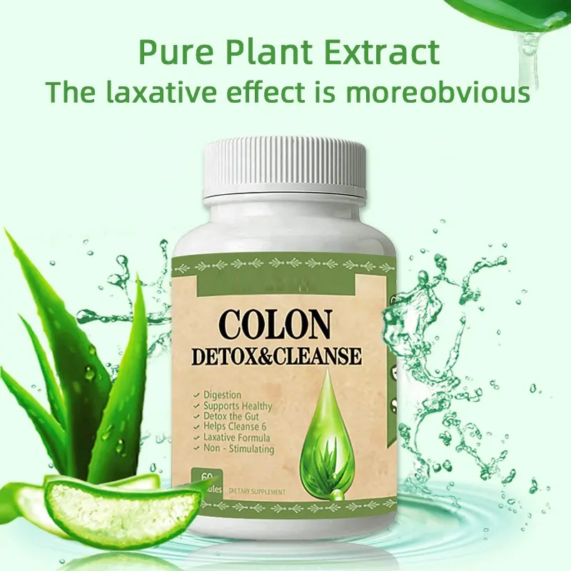 OEM/ODM Wholesale Vegan Natural Body Slim Colon Detox Cleanse Aloe Vera Weight Loss Aloe Slimming Capsule