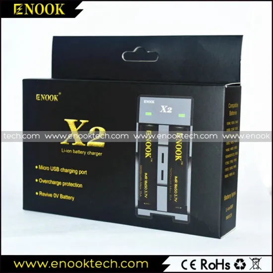 Enook X2 3.7V rechargeable li battery charger