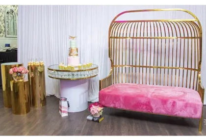 Golden Throne Birdcage Chair for Wedding Banquets and Parties