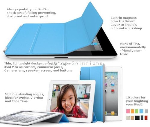 Smart Cover, Magnetic Tpu Protective Cases Stand, Slim Case To Protect Wake Up Your Ipad