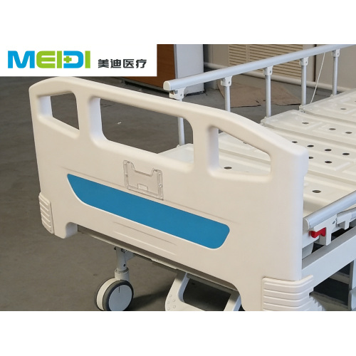 Electric Hospital Bed with Central Brake, 6-Bar Side Rails, Back & Leg Adjustment