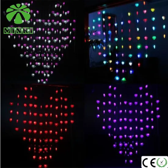 CE&Rohs IP44 waterproof backdrop fairy led curtain light for wedding decoration