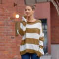 Women's Casual Boho Striped Patchwork Sweater