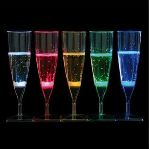 Liquid Activated Lighting Champagne, LED Flashing Mug Cup, Light up Glass Mug, LED Mug