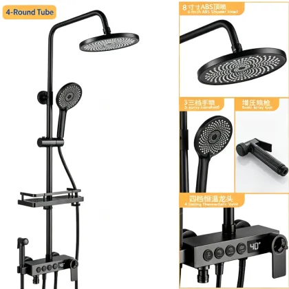 Constant temperature shower head set