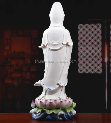 Folk Art Hot Sale: Religious Crafts Ceramic Figurine Guanyin Buddha Statue