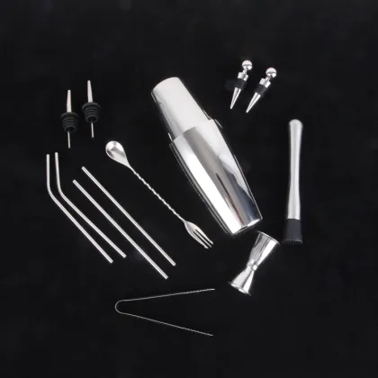 Stainless Steel Boston Barware Cocktail Shaker Set for Home DIY Bartending