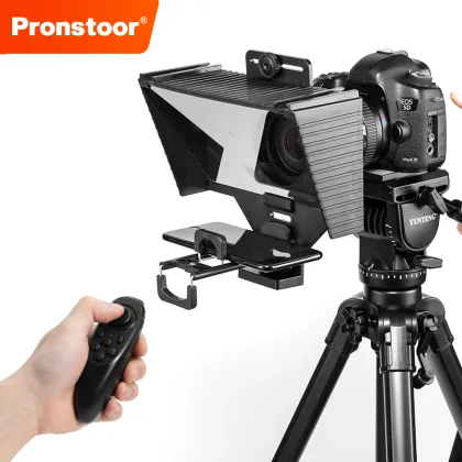Portable DSLR Recording Teleprompter with Remote Control