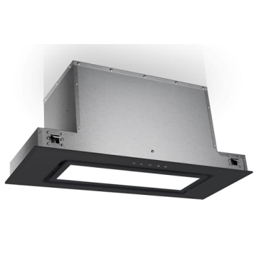 90cm Glass Canopy Cooker Hood - Black