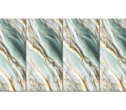 Glossy Golden Silk Line Glazed Polished Wall Ceramic Tiles