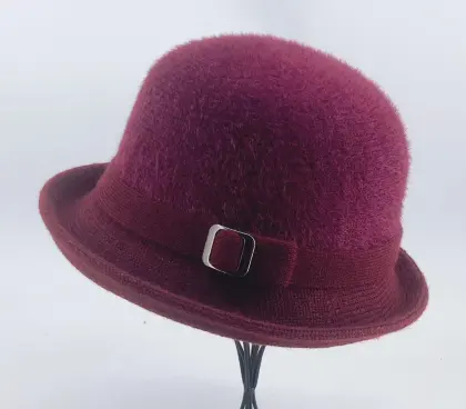 Wholesale Sunscreen Knitted Women's Short Brim Bucket Hat