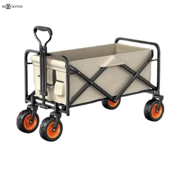 Outdoor Beach Camping Grassland Garden Folding Wagon Cart Trolley