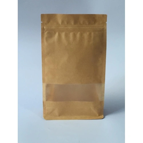 Wholesale Biodegradable craft self standing white craft paper zip lock  paper bag Manufacturer and Supplier