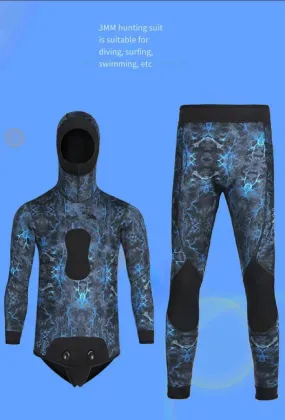 3MM 3-Color Warmth and Cold Protection Split Swimsuit for Surfing and Fishing