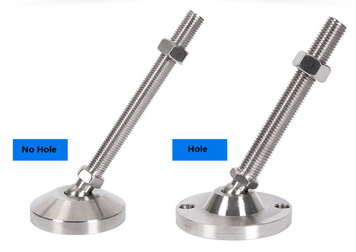 Nízkoprofilové vyrovnávací nožičky M10x75 z nerezové oceli