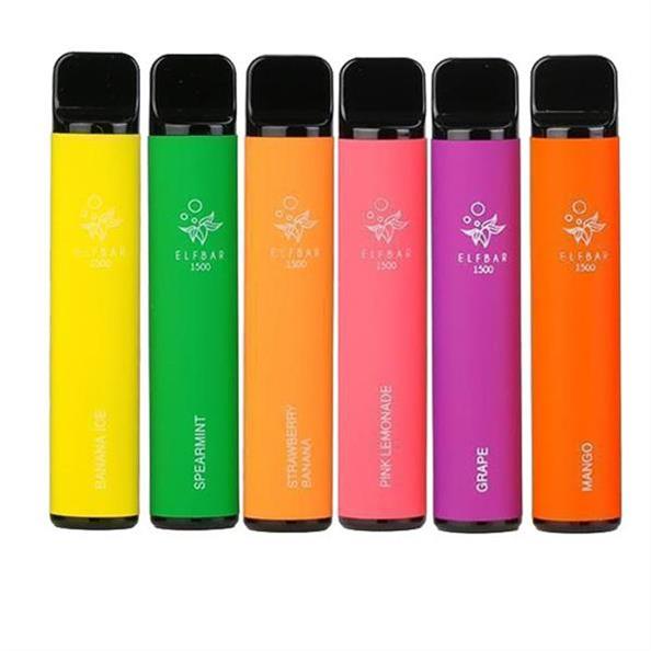 Elf Bar 1500 Puffs Einweg -Vape Bar Vaporizer