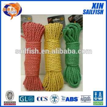 good quality colorful pp rope scarp pp plastic rope