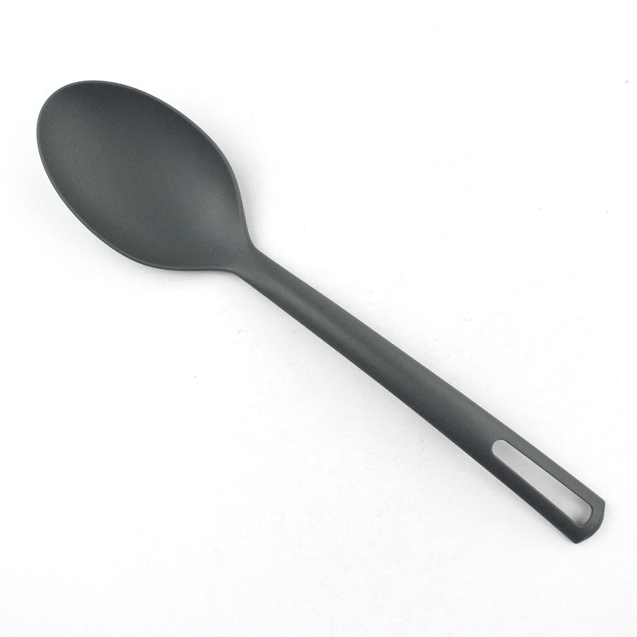 Black Color Handle Nonstick Cooking Nylon Solid Spoon