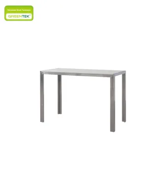 Plastic Wood With Stainless Steel Bar Table