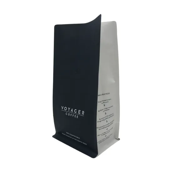 Custom Logo Print Plastic Foil Coffee Bags Recyclable