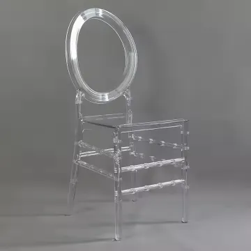 Wholesale Banquet Rental Wedding Event Chairs - Clear Plastic Resin Round Back Monoblock Chair