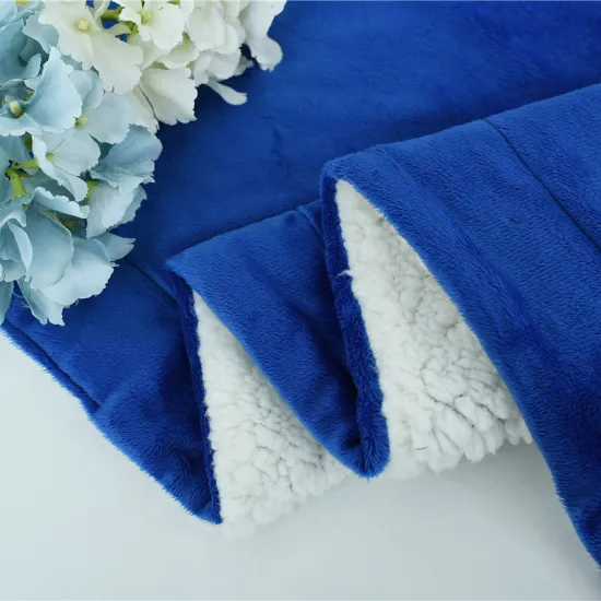 Factory Customized Flannel Sherpa Lined Ultra Soft Warm Microplush Reversible Throw Blanket Plush Throw Blanket