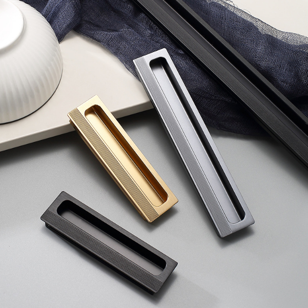 Invisible drawer pull handle