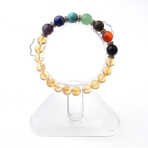 8mm Restful Healing Bracelet Topaz Beaded Charm