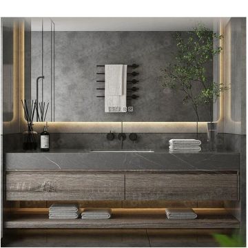 Guangzhou Factory Sale High Quality Modern Design Solid Wood Bathroom Cabinets