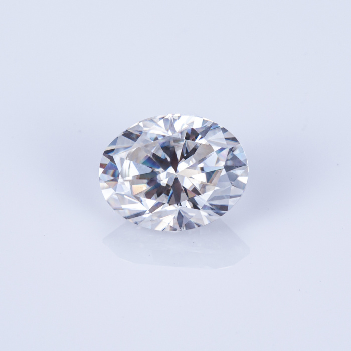 6x8 มม. DEF ลูกศรรูปไข่ตัดอัญมณี Moissanite สีขาว