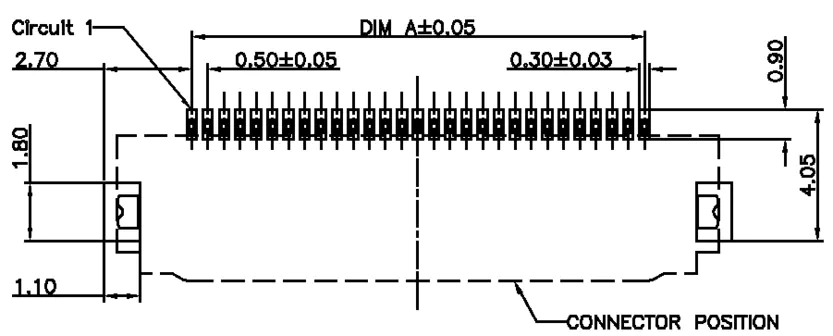 0.5 Lift-off recumbent FPC connector