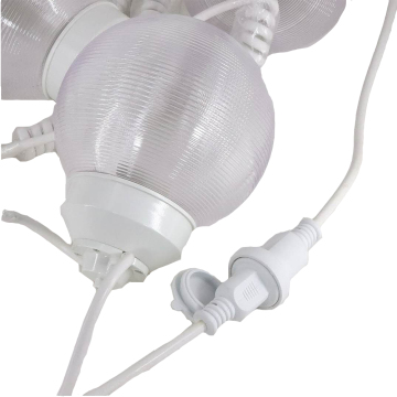Lampu Globe RV Awning Hiasan - 6 Globs Clear on Wire Wire