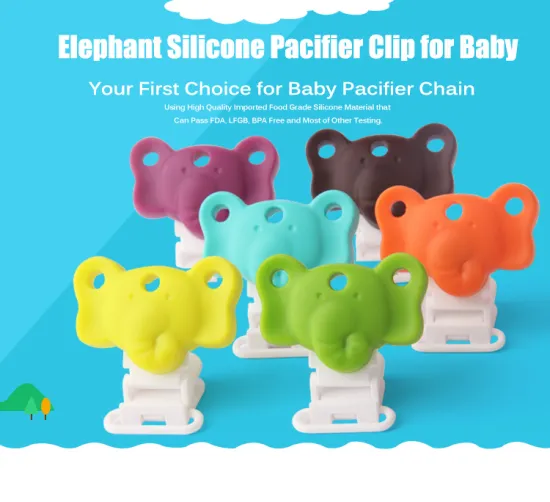 BPA free baby pacifier clips, silicone pacifier chain clip feeding pacifier holder