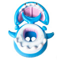 cartoon shark shape swim ring float seat boat