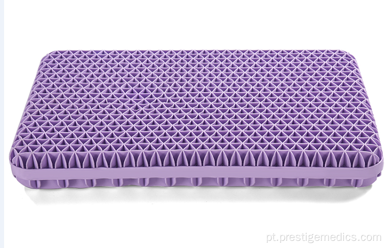 Triângulo Hole Design plano TPE travesseiro roxo