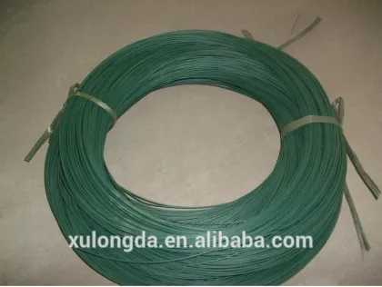 green color pvc coated garden tie wire / plant binding ties / plastic twist ties for vineyards