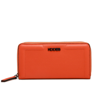 Best sale red single zipper wallet for women