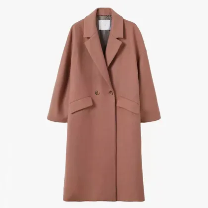 New autumn and winter Pink winter women coats plus size women's coats wool coats for women