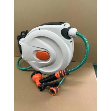 Retractable Garden Hose Reel - 1/2 ,Garden Hose Reels Wall Mounted, with 8-Function Sprayer Nozzle, Locking System, 180° Swivel