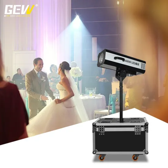 GEVV Stage Wedding LED 880W Double Zoom Follow Spot Light